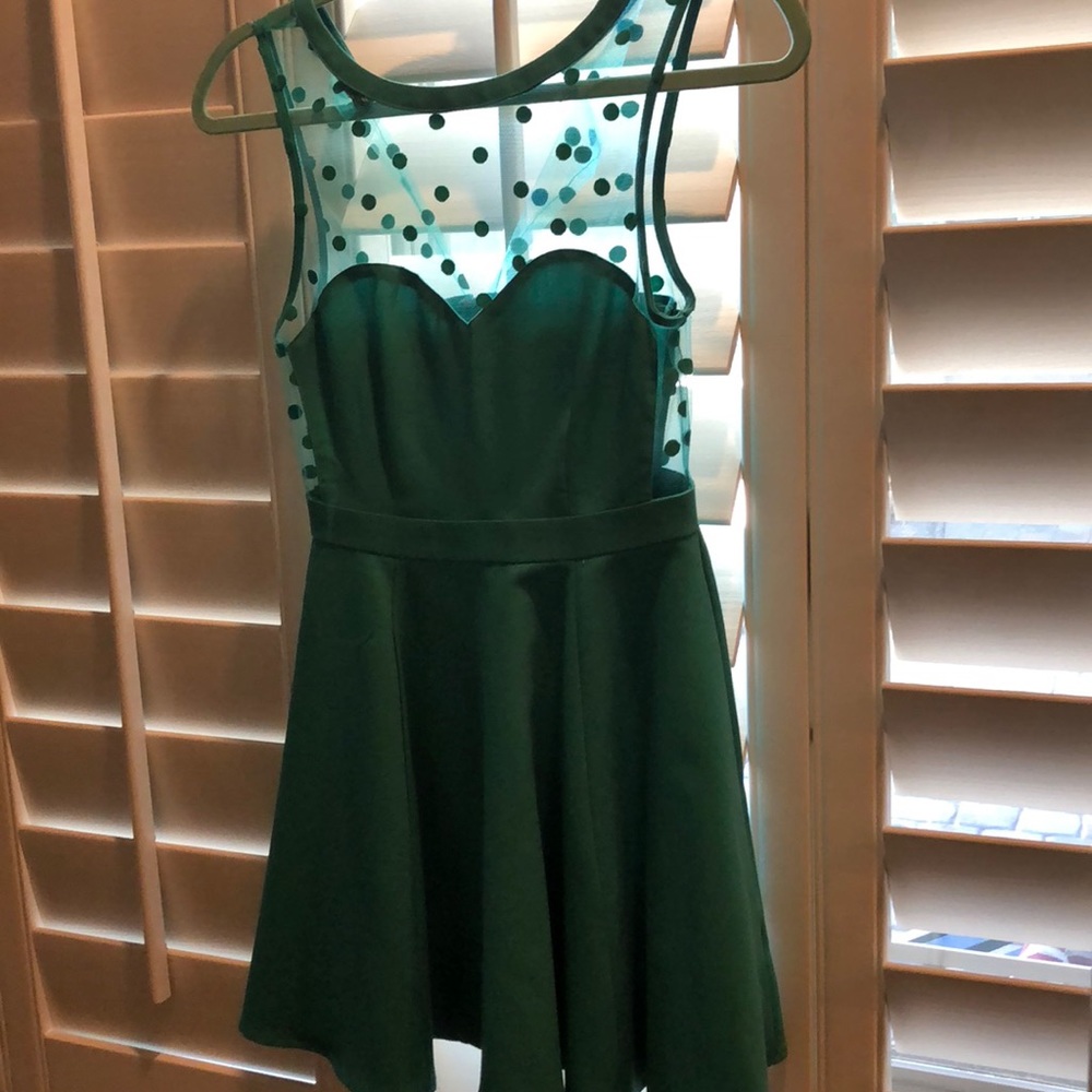 Urban outfitters dark teal mesh dress